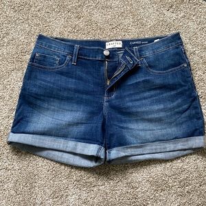 Midi Blue denim shorts